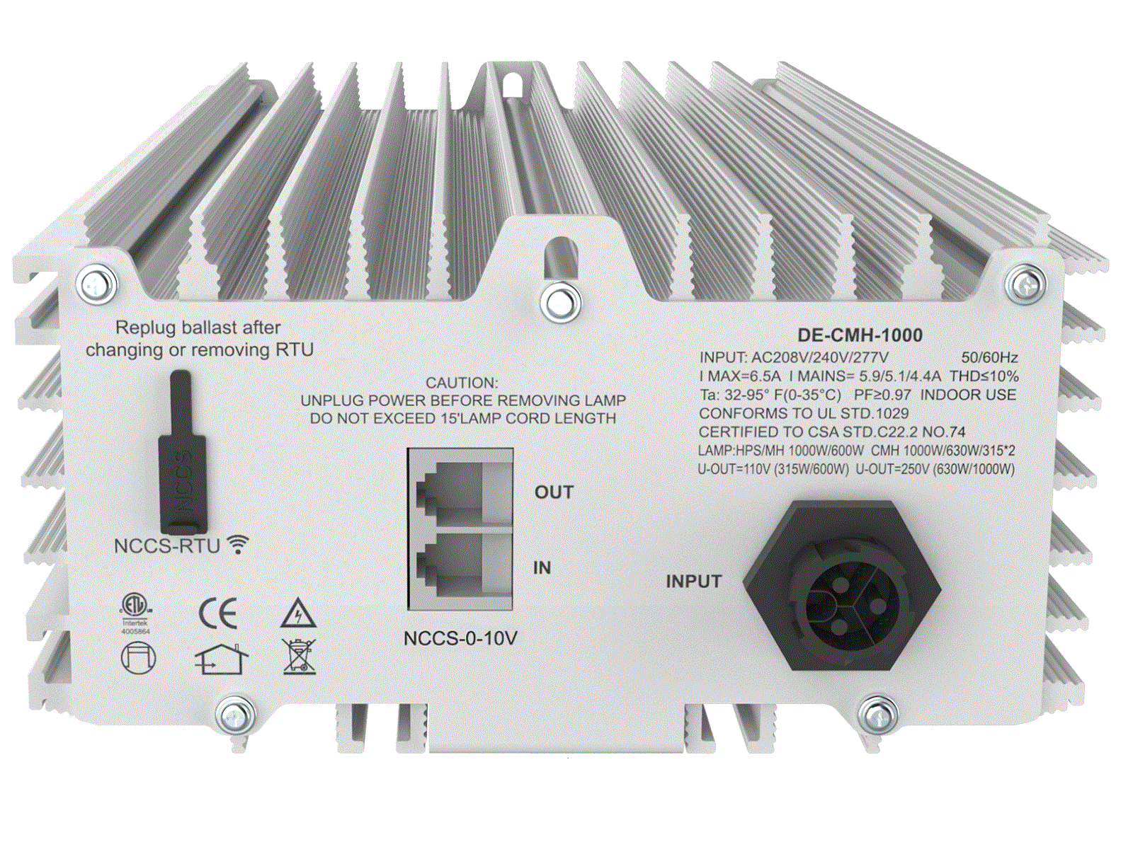 INPUT 120-240VAC Details about   SULUXLIGHT DIGITAL ELECTRONIC BALLAST MODEL SL-1000 